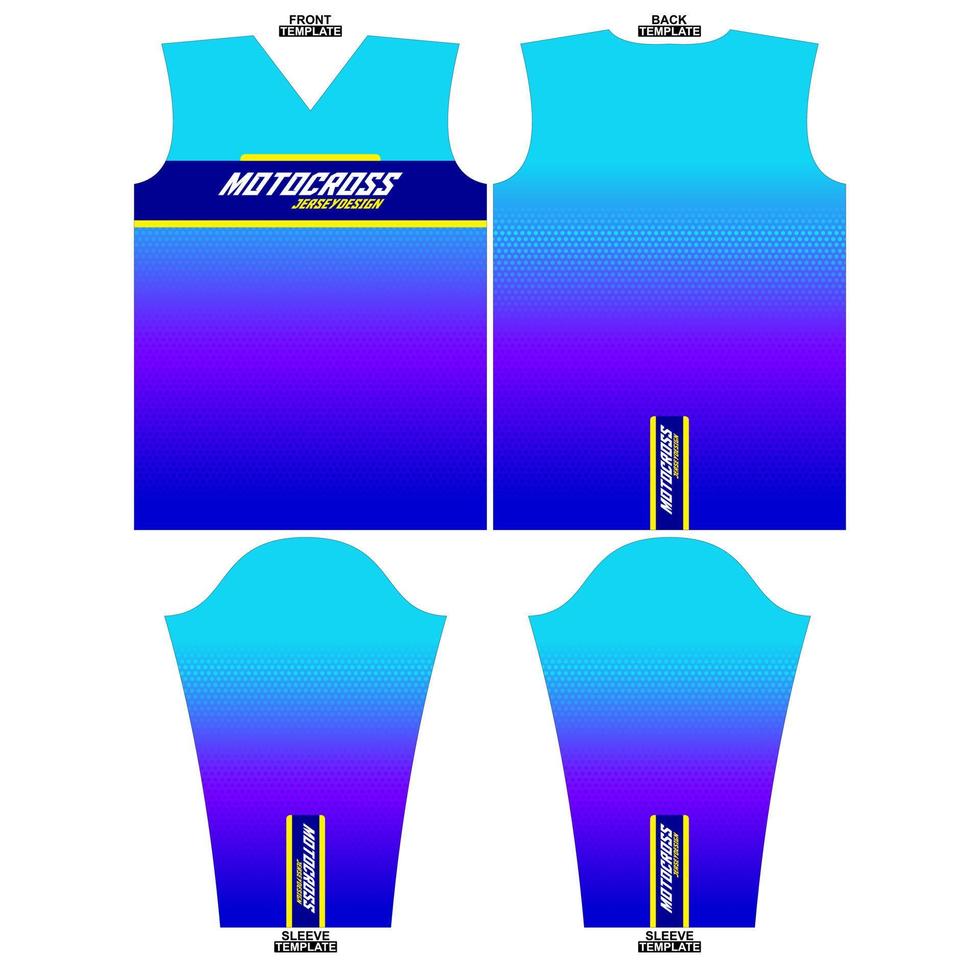 listo para imprimir sublimación motocross largo manga jersey diseño vector