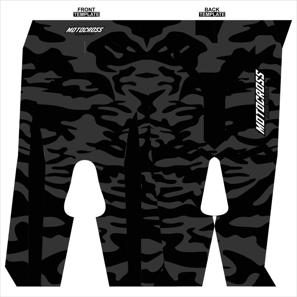 Print-ready sublimation motocross pants design vector