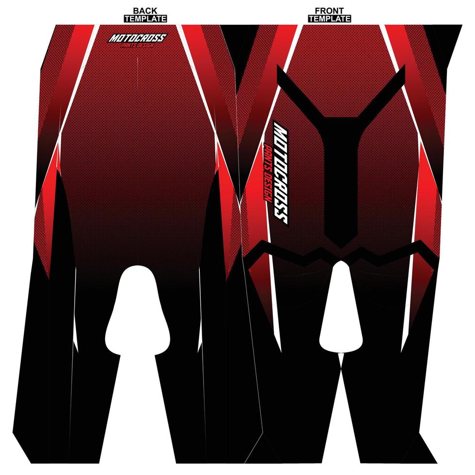 listo para imprimir sublimación motocross pantalones diseño vector