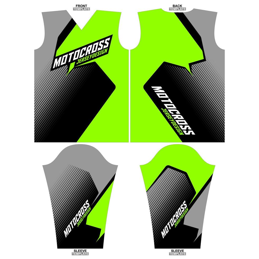 Print-ready sublimation motocross long sleeve jersey design vector