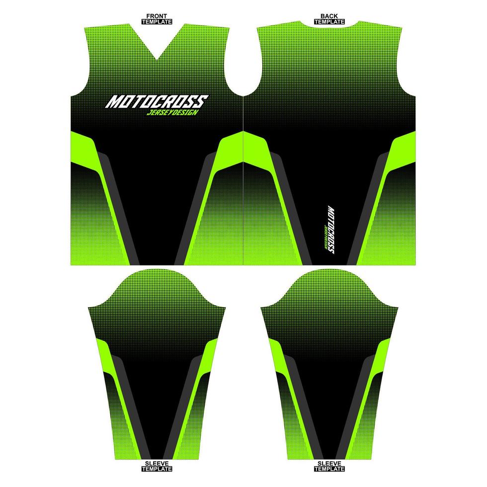 Print-ready sublimation motocross long sleeve jersey design vector