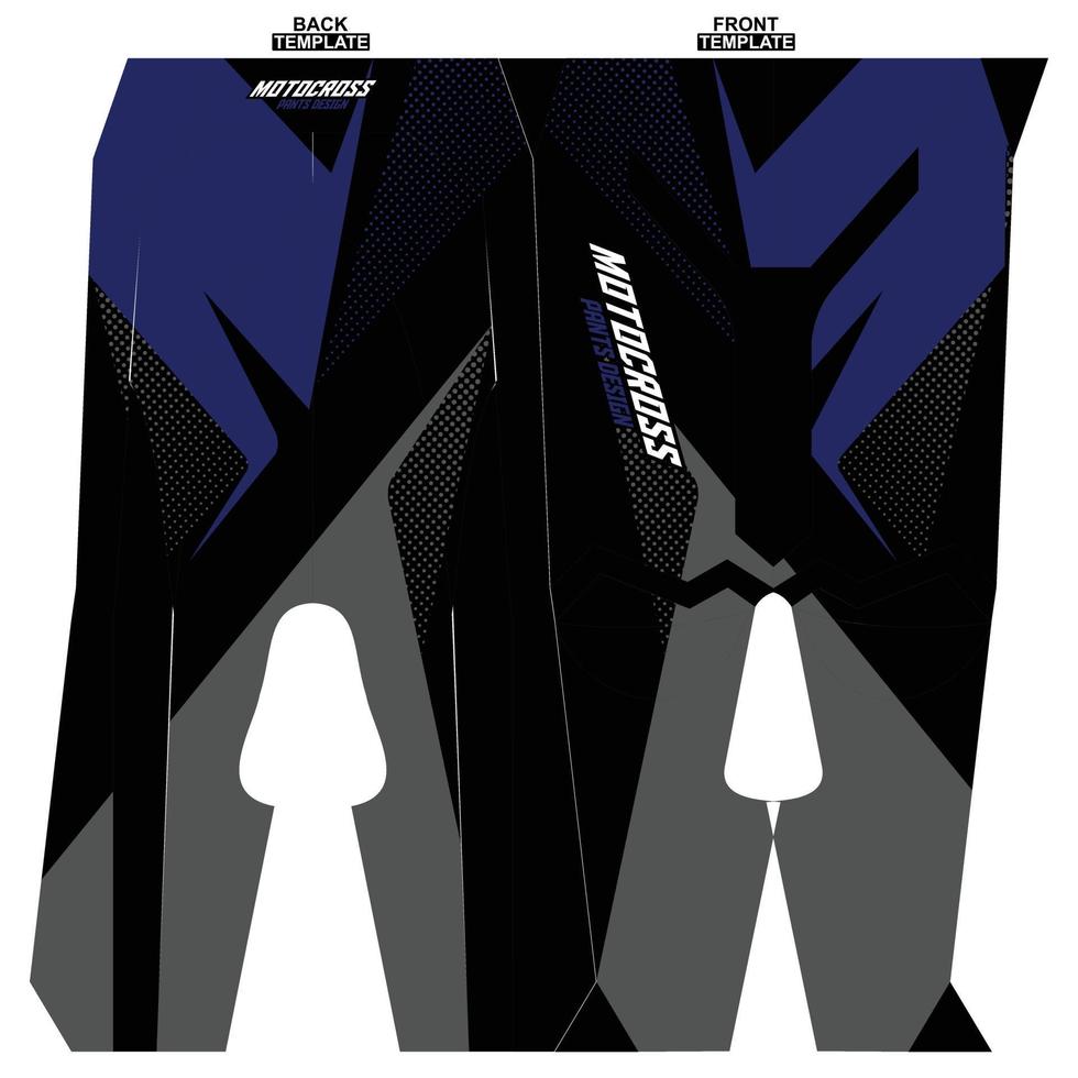 Print-ready sublimation motocross pants design vector