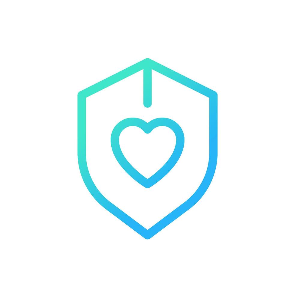 Immune system pixel perfect gradient linear ui icon. Organism protection. Healthcare. Medicaid. Line color user interface symbol. Modern style pictogram. Vector isolated outline illustration
