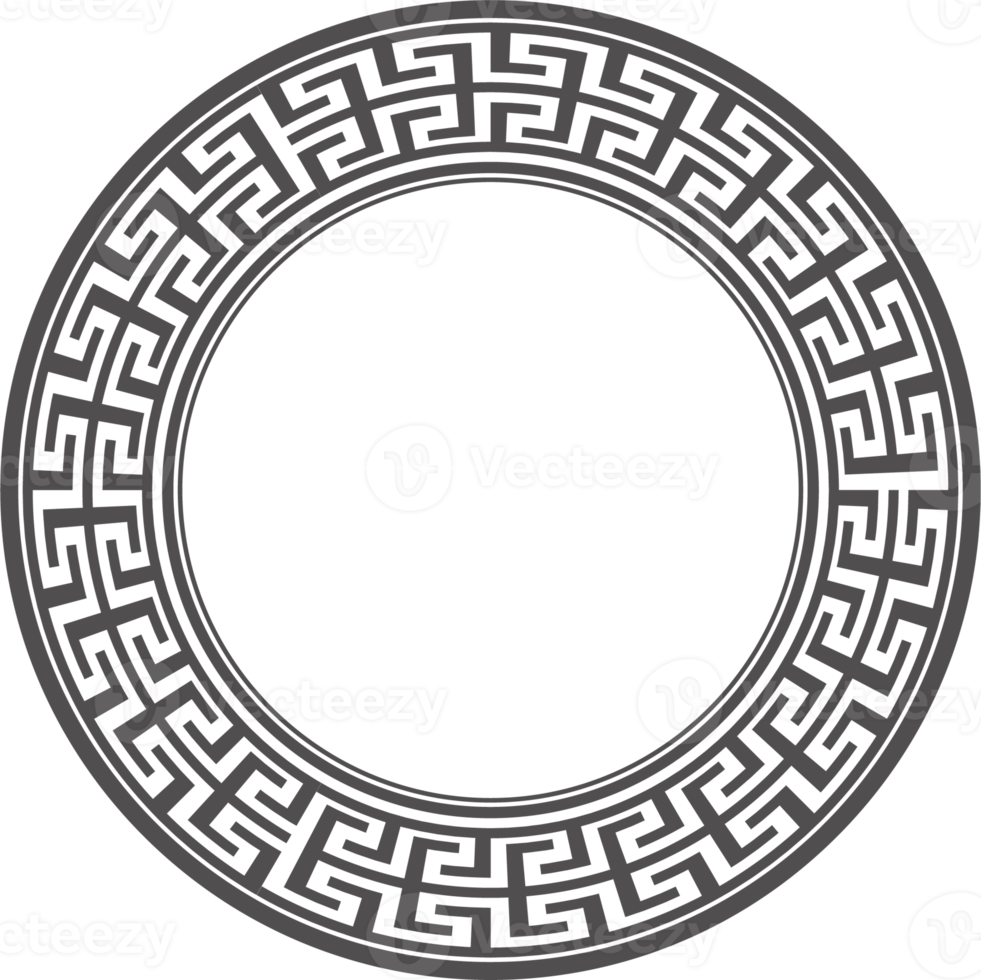 greco il giro confine. cerchio meandro telaio con antico ornamento. romano mediterraneo modello arredamento png