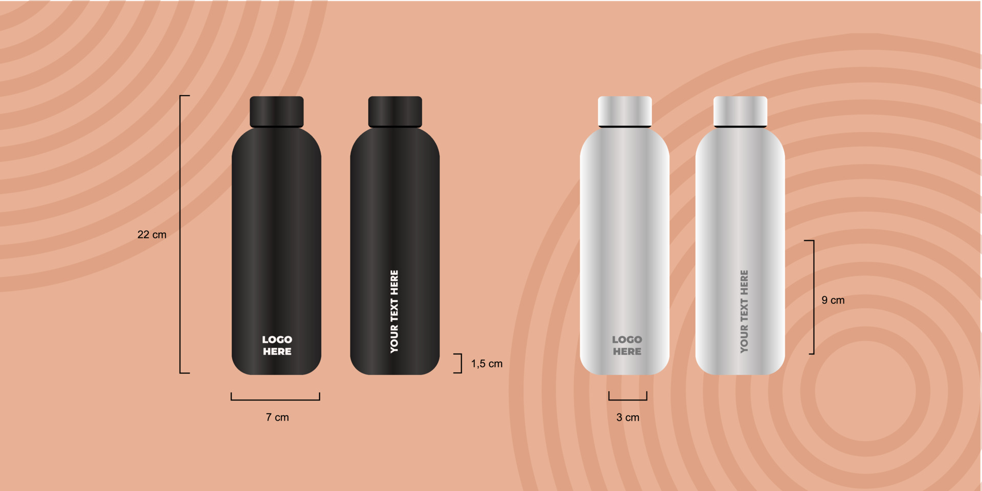 Tumbler Bottle Template Mockups 22734053 Vector Art at Vecteezy