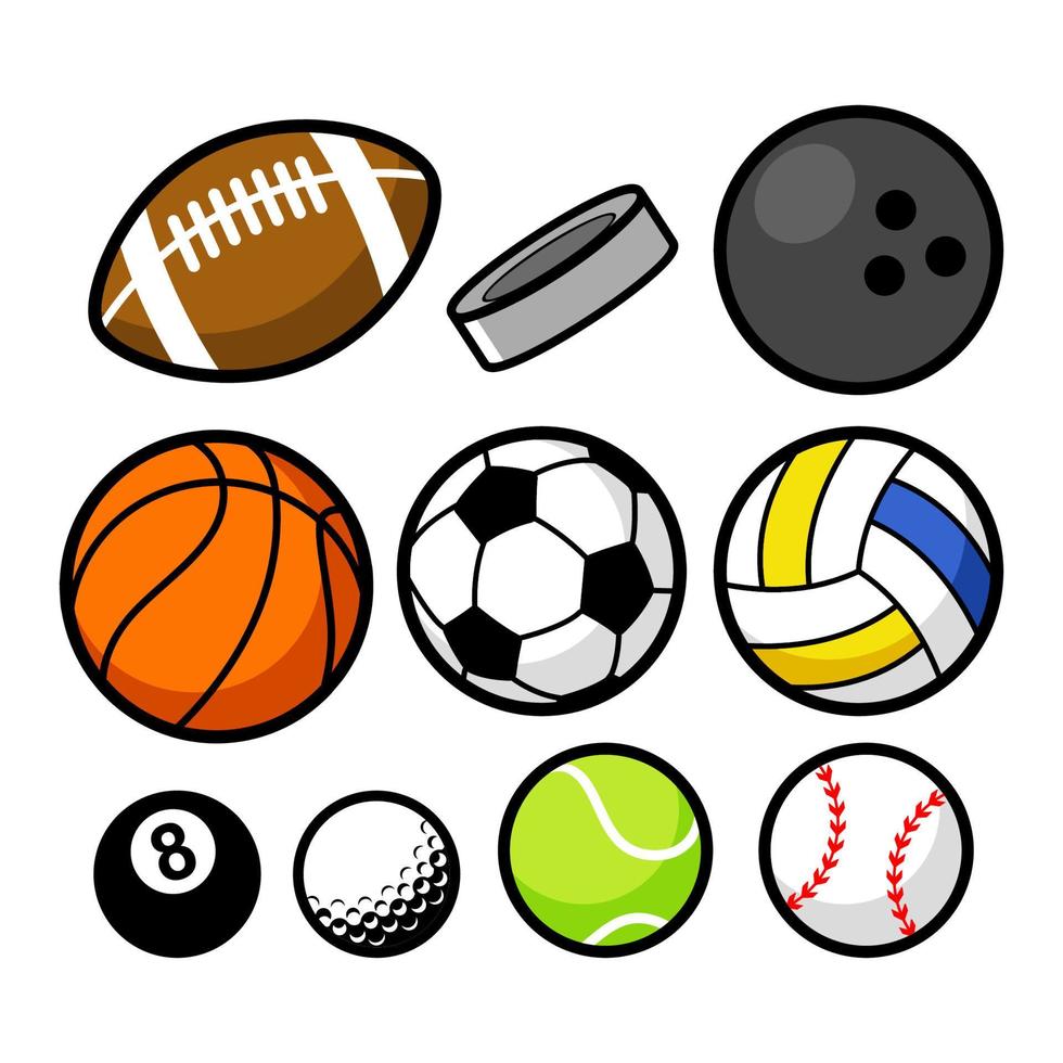 varios Deportes pelotas vector gráficos