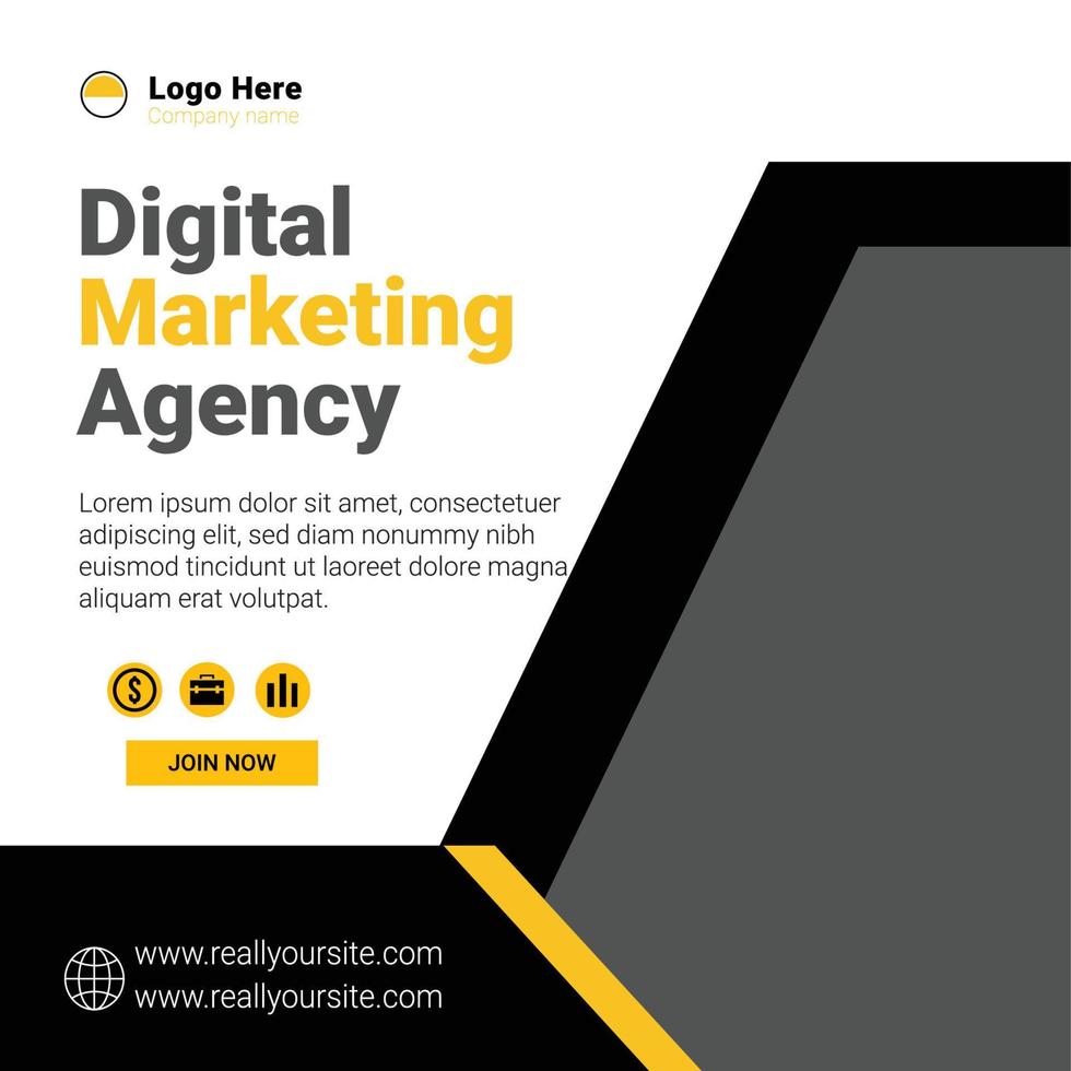 Vector marketing agency social media template
