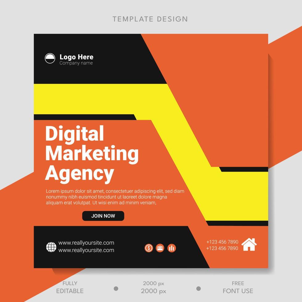 Vector creative design marketing agency template