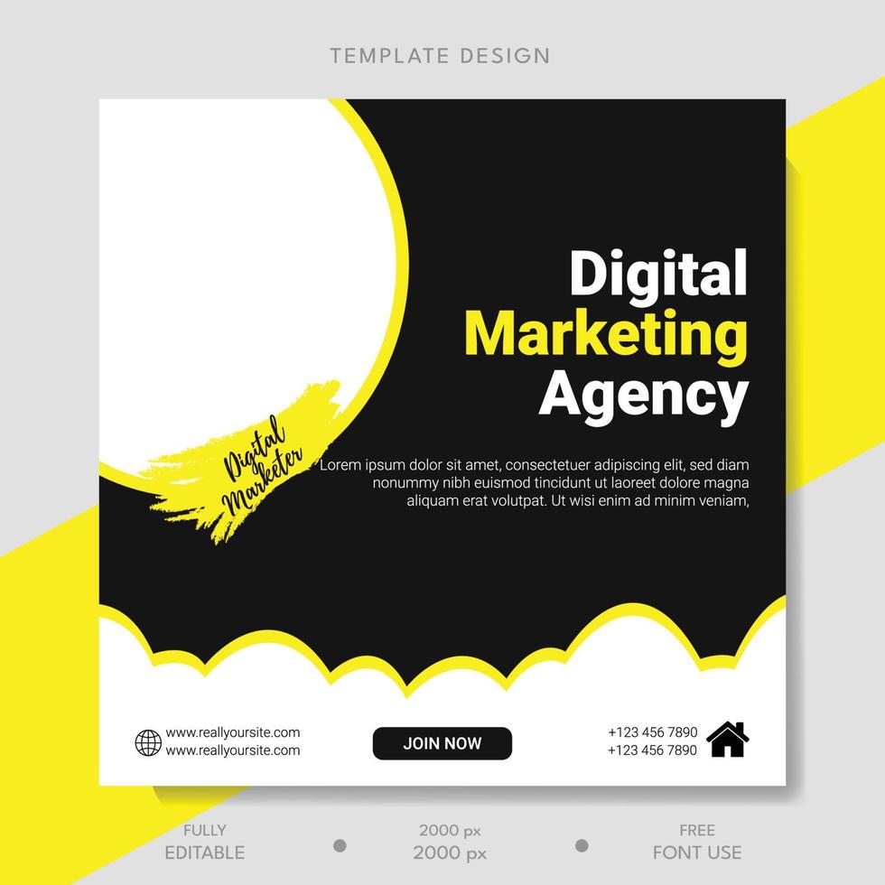 Creative design digital marketing template vector