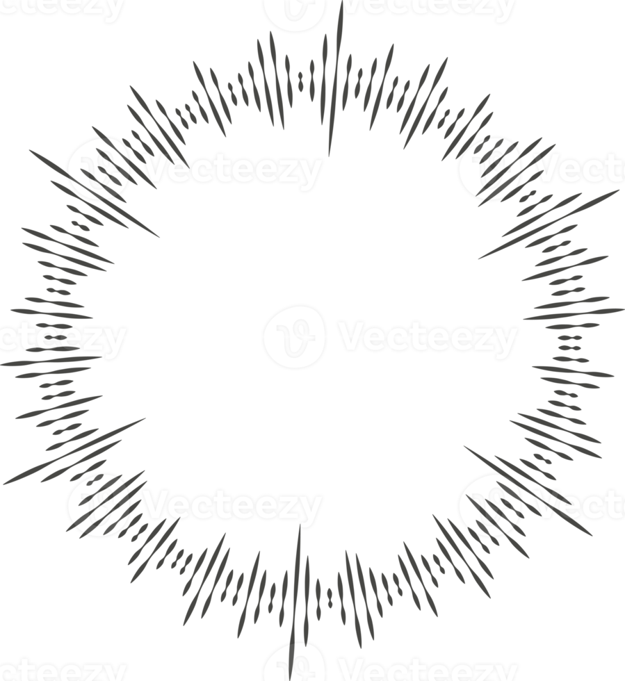 cercle l'audio vague. circulaire la musique du son égaliseur. abstrait radial radio et voix le volume symbole. png