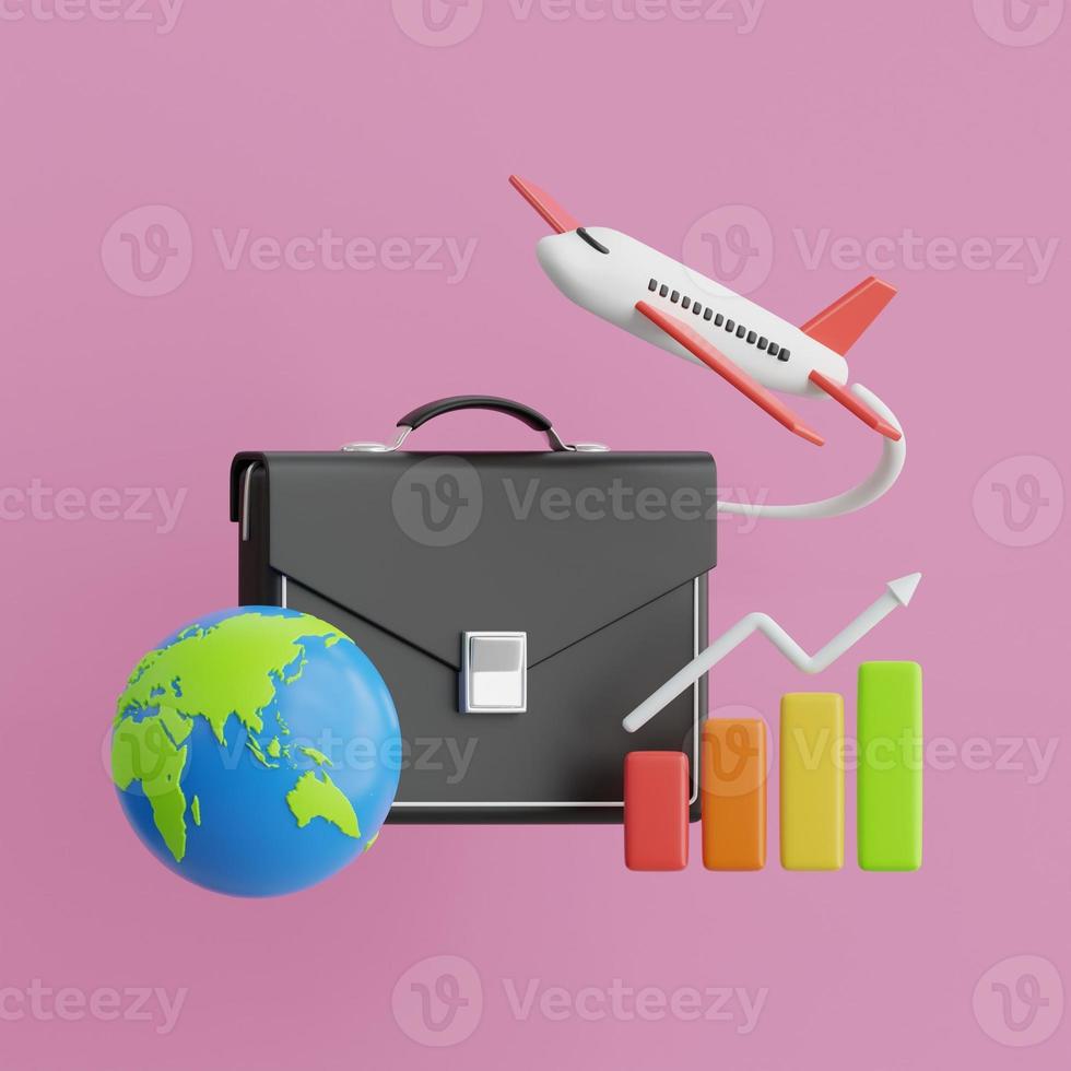 Project task management and effective time planning tools. Project development icon. 3D illustration. photo