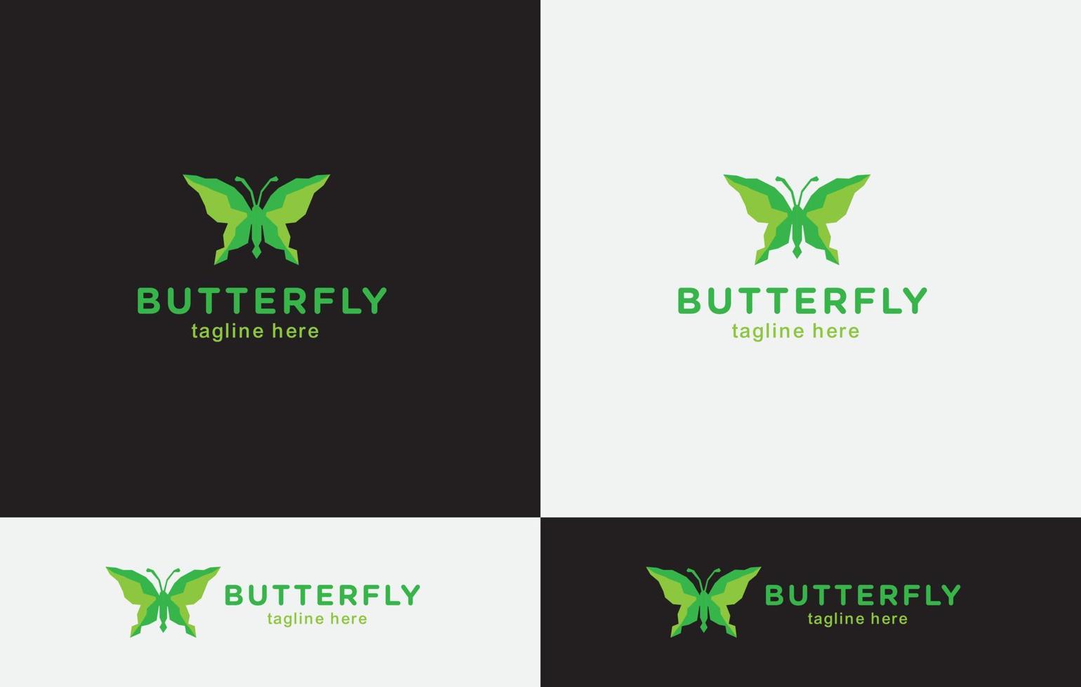 mariposa logo diseño vector Arte eps