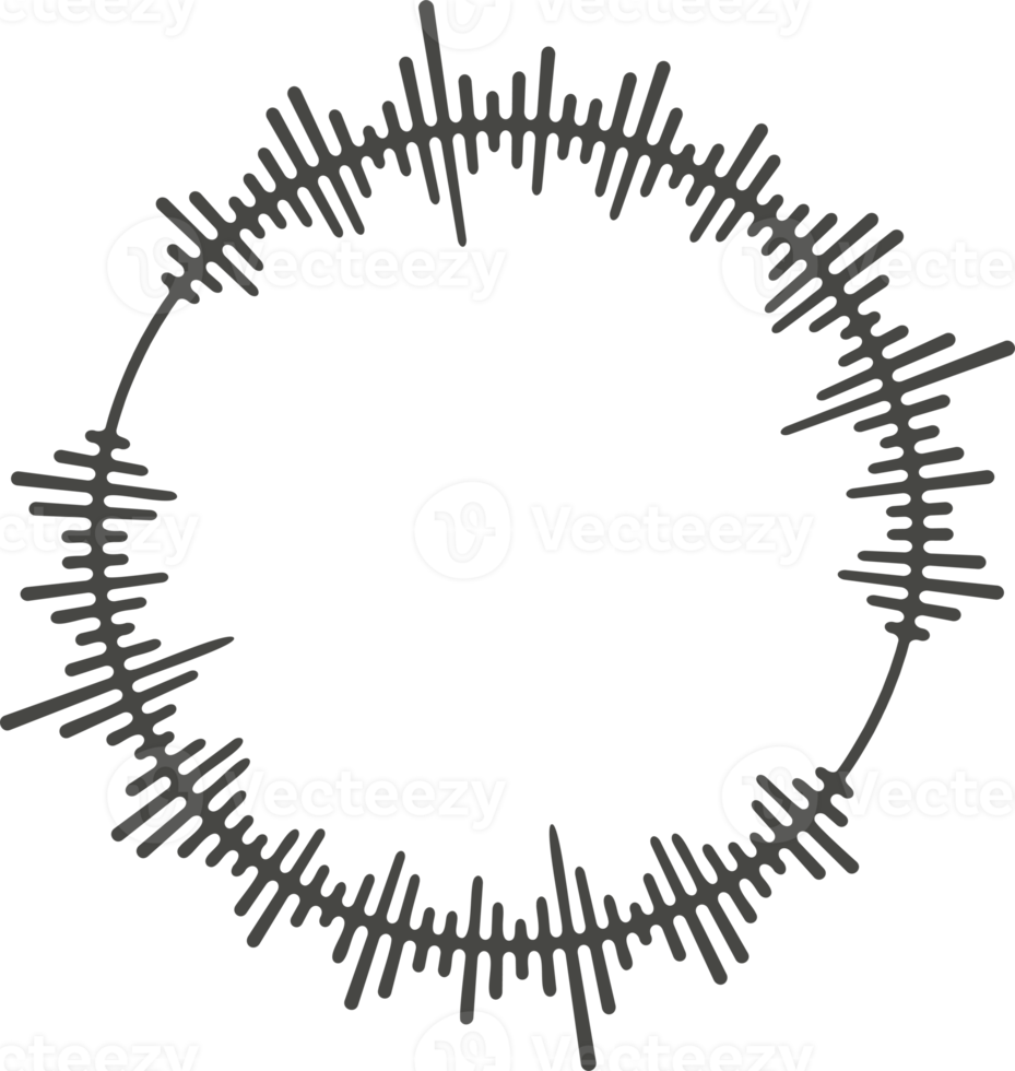 círculo audio aceno. circular música som equalizador. abstrato radial rádio e voz volume símbolo png