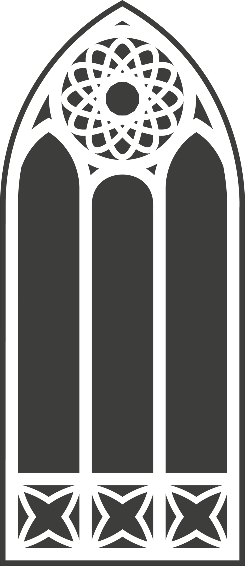 gothic-window-outline-silhouette-of-vintage-stained-glass-church-frame