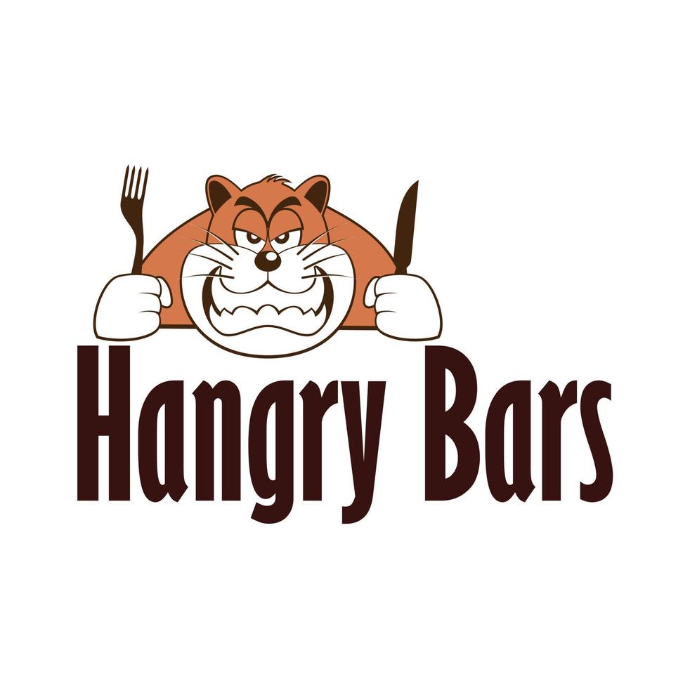 Hangry Bars cartoon illustration vector