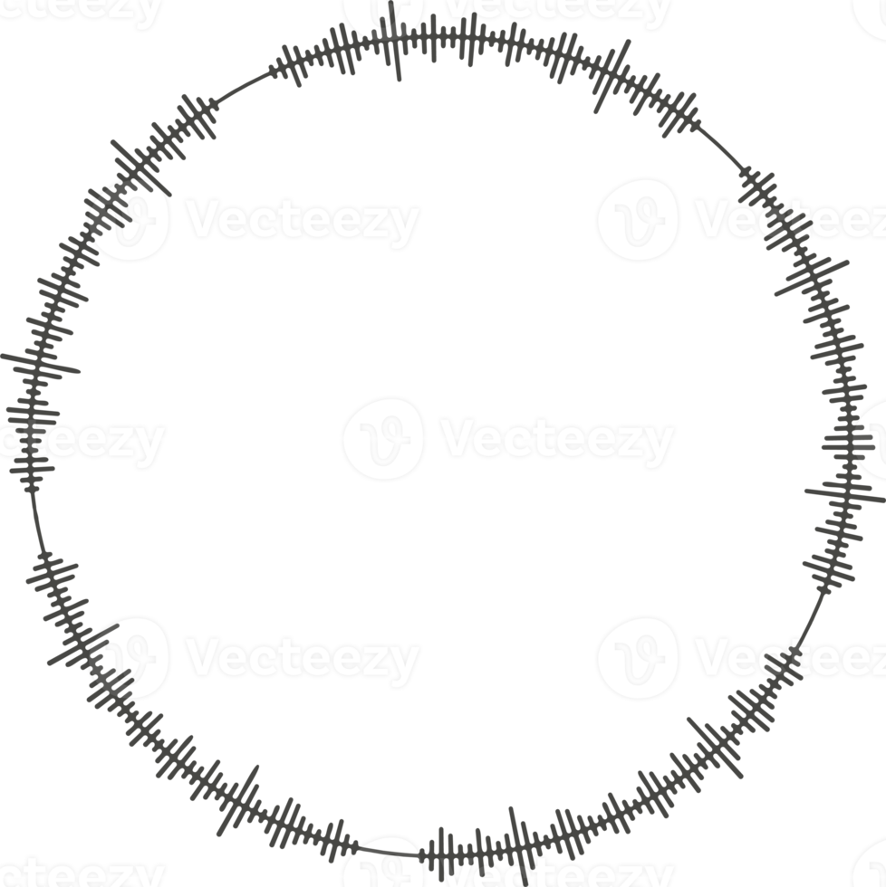 Circle audio wave. Circular music sound equalizer. Abstract radial radio and voice volume symbol. png