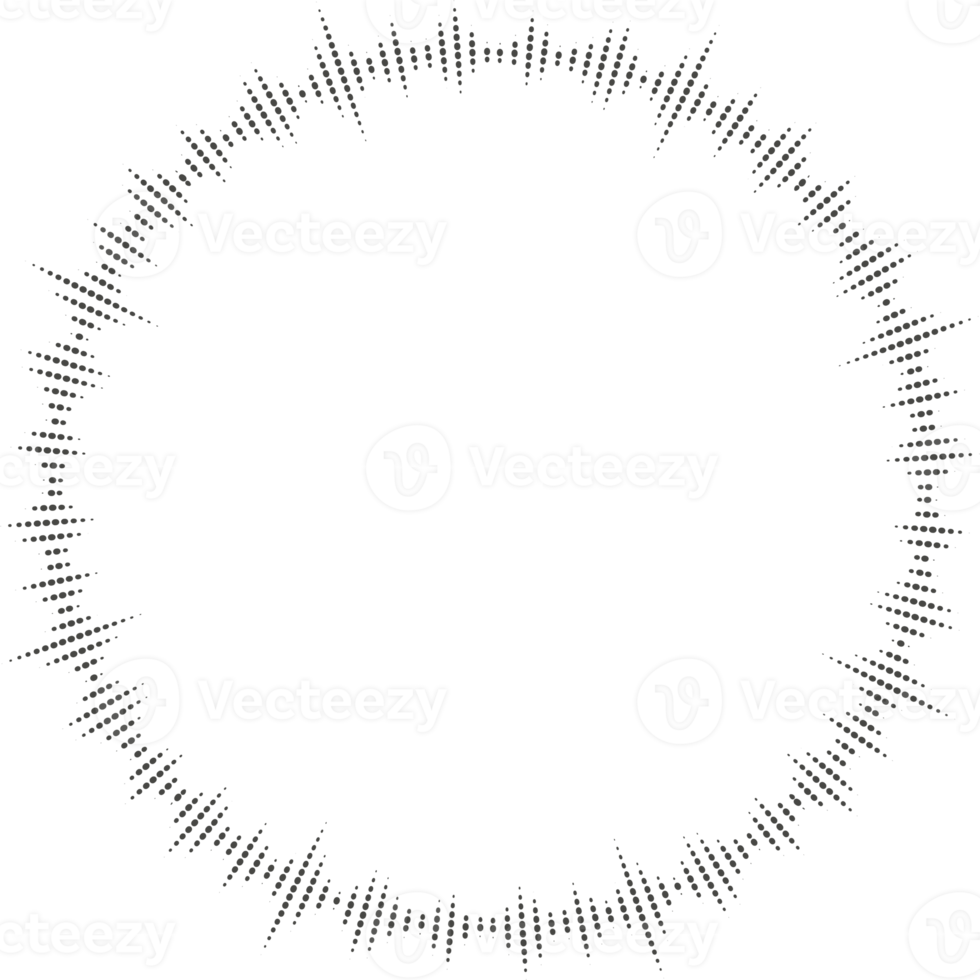 Circle audio wave. Circular music sound equalizer. Abstract radial radio and voice volume symbol. png