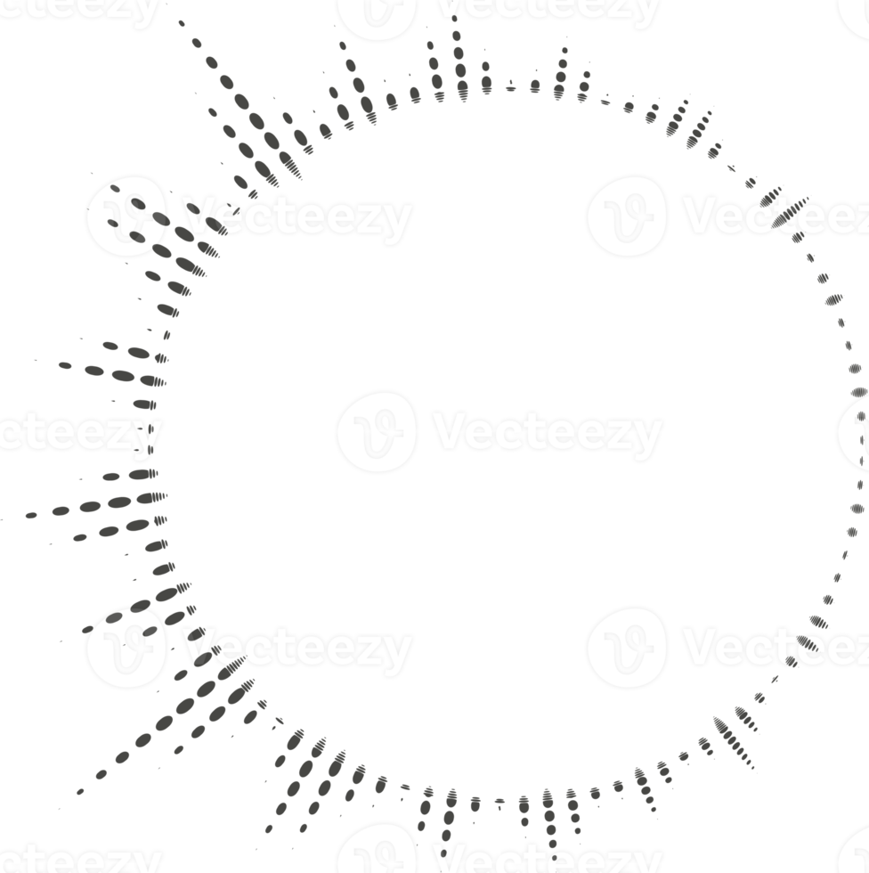 Circle audio wave. Circular music sound equalizer. Abstract radial radio and voice volume symbol. png