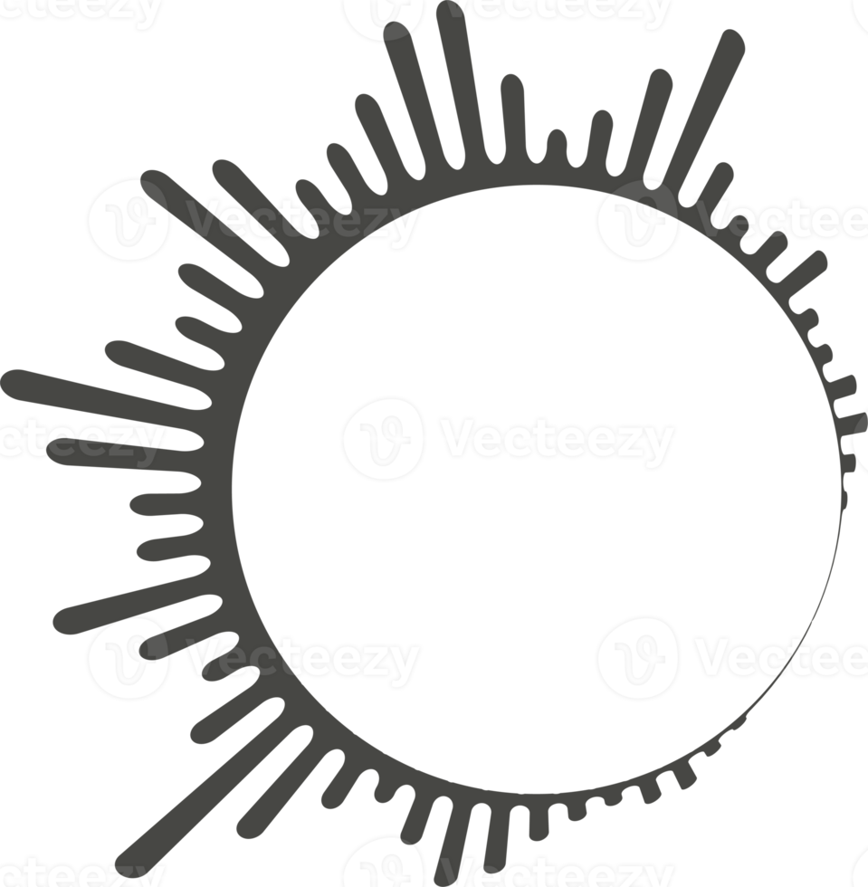 cirkel audio Vinka. cirkulär musik ljud utjämnare. abstrakt radiell radio och röst volym symbol. png