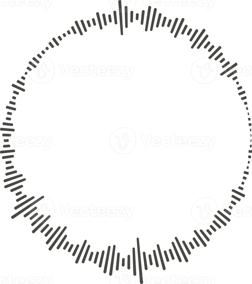 circulo audio ola. circular música sonido igualada. resumen radial radio y voz volumen símbolo. png