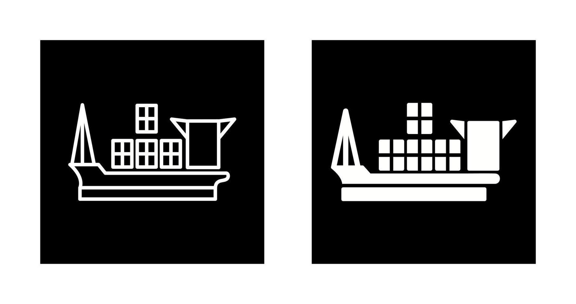 Cargo Ship Vector Icon