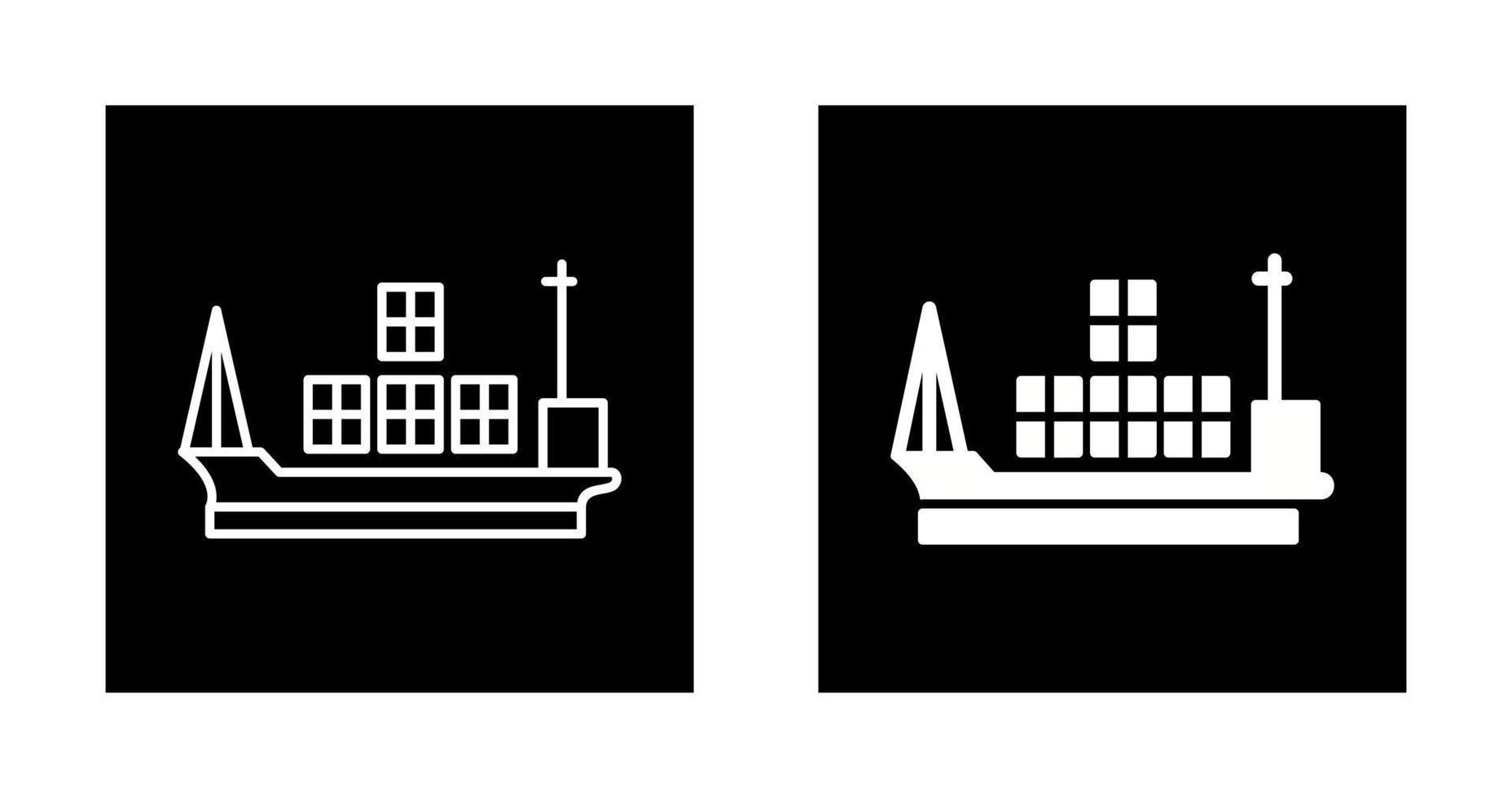 Cargo Ship Vector Icon