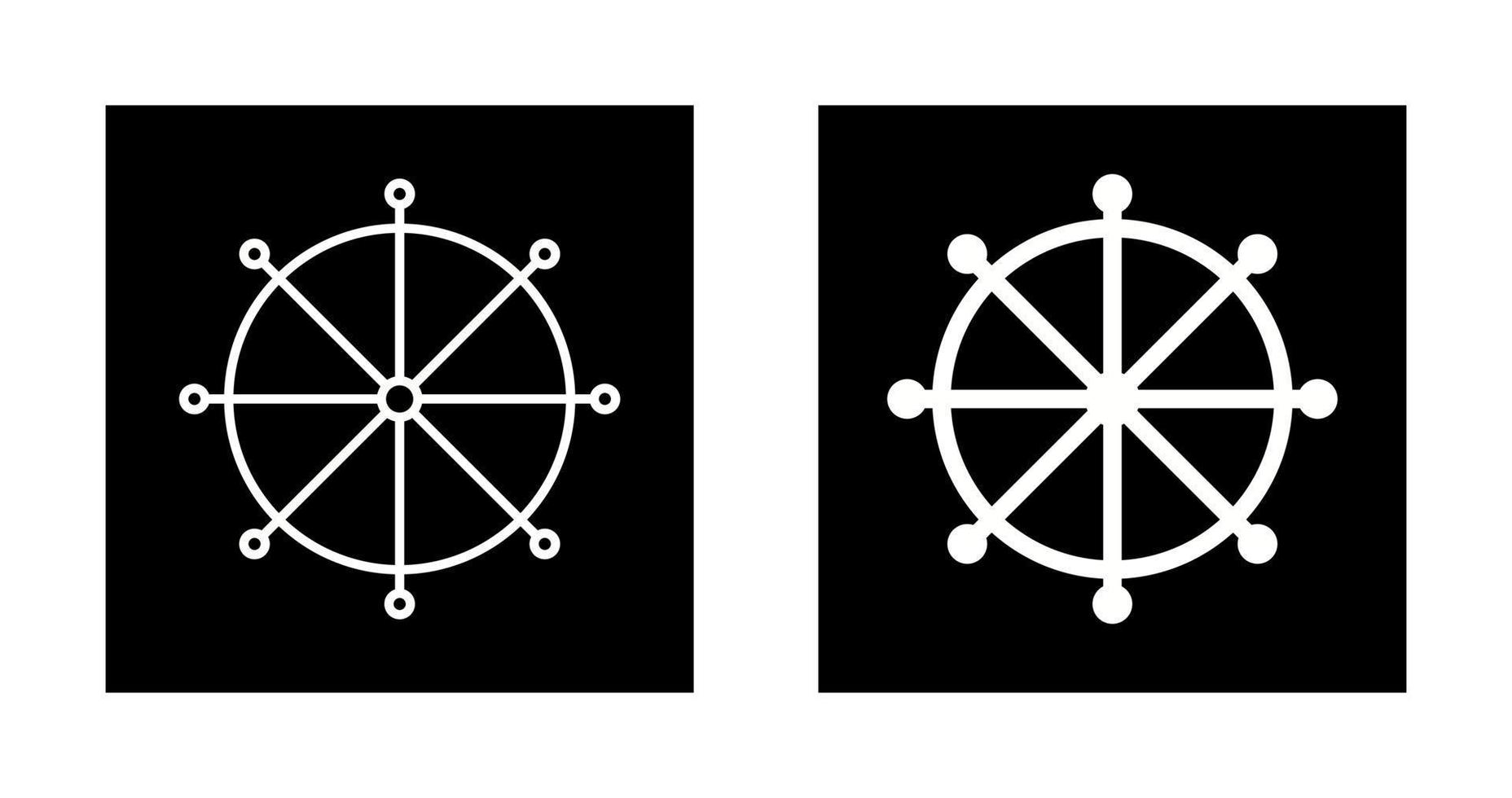 Ship Helm Vector Icon