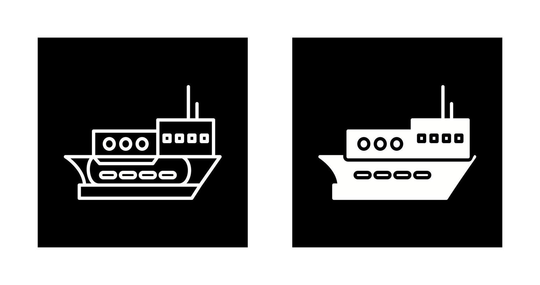 icono de vector de barco de entrega