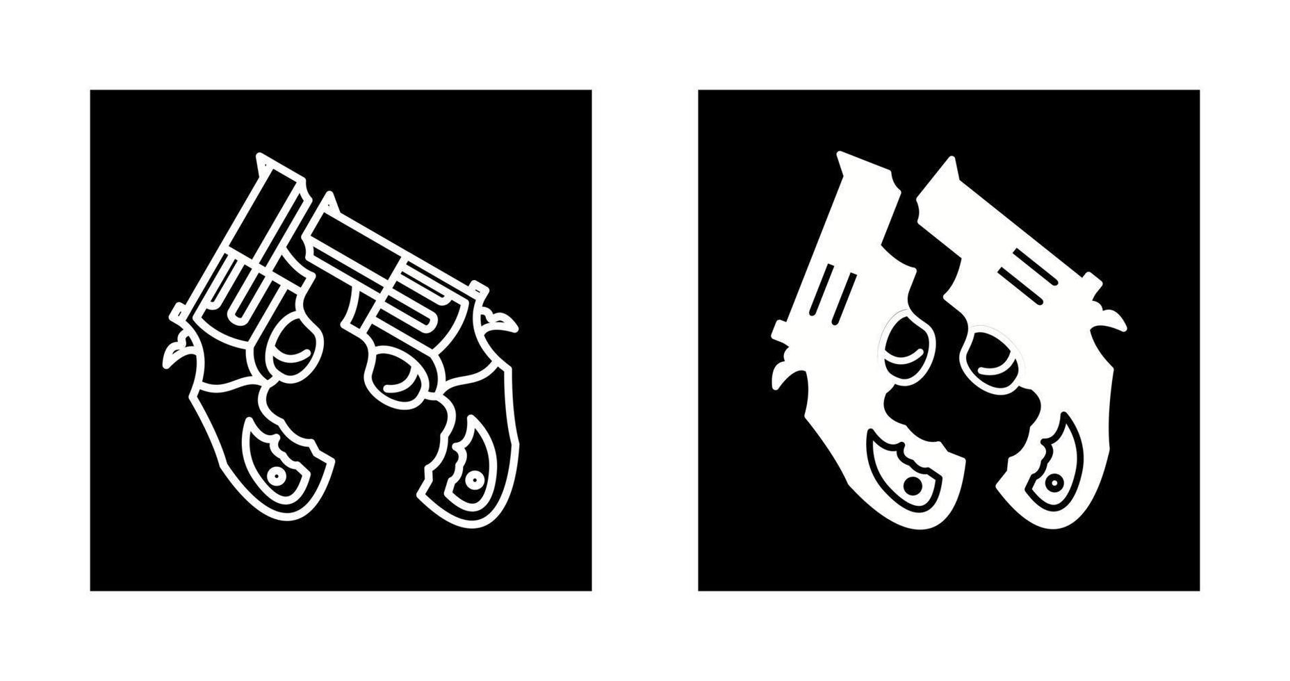 Two Guns Vector Icon