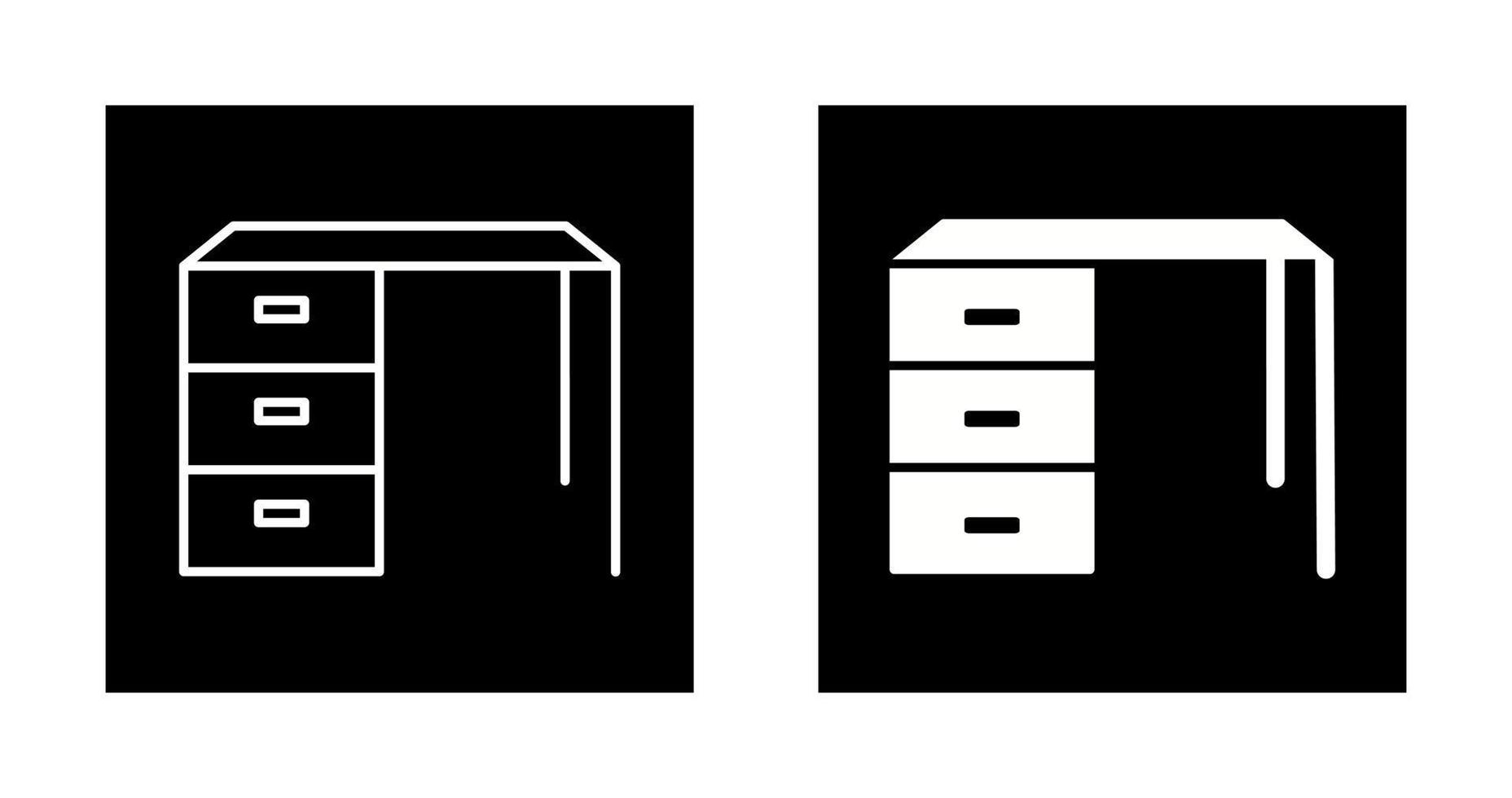 Table with Drawers Vector Icon