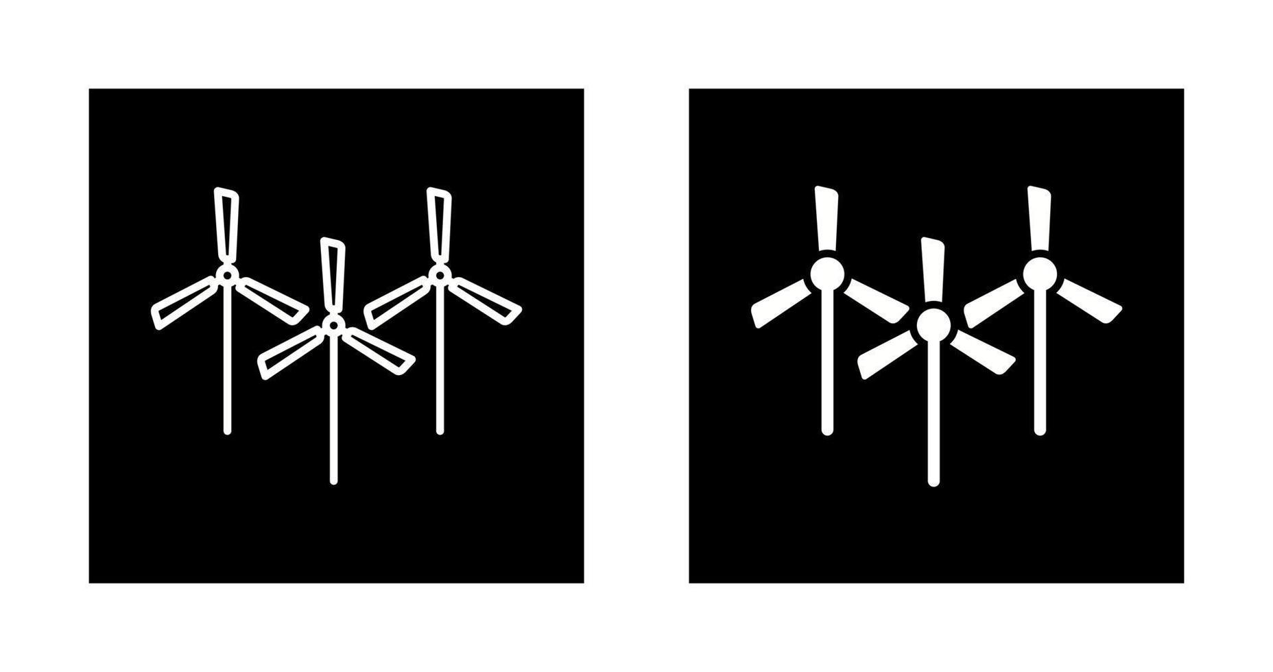 Multiple Windmills Vector Icon