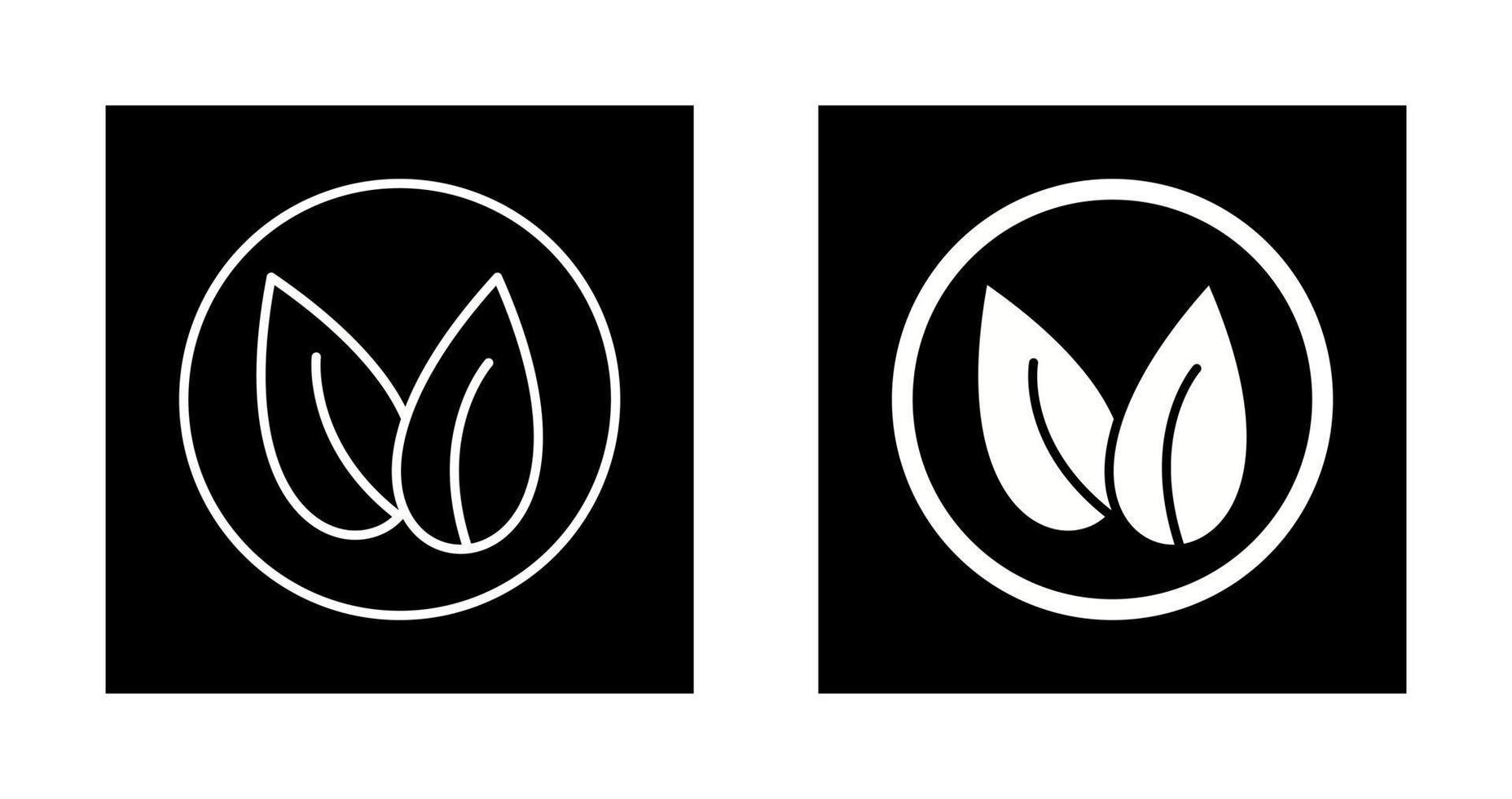 Two Leaves Vector Icon