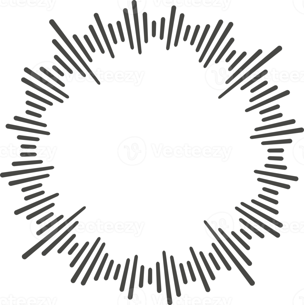 cirkel audio Vinka. cirkulär musik ljud utjämnare. abstrakt radiell radio och röst volym symbol png