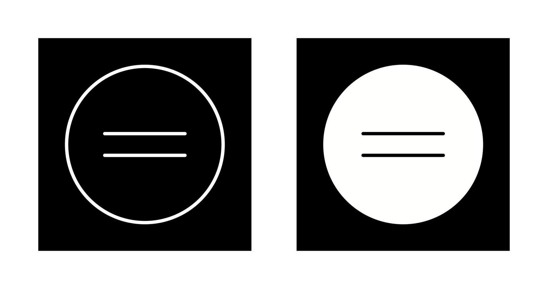 Equal To Vector Icon
