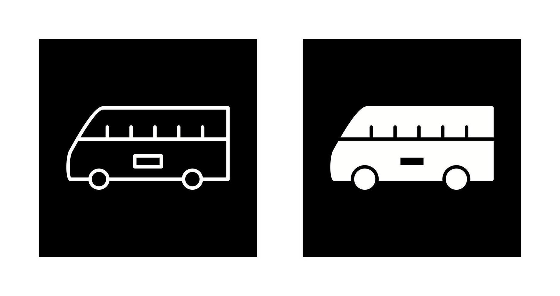 Bus on Airport Vector Icon