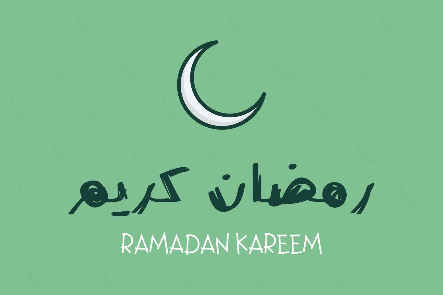 Ramadan Kareem greeting background with lantern and calligraphy. Islamic holiday icon concept. Ramadan Kareem vector greeting post design.
