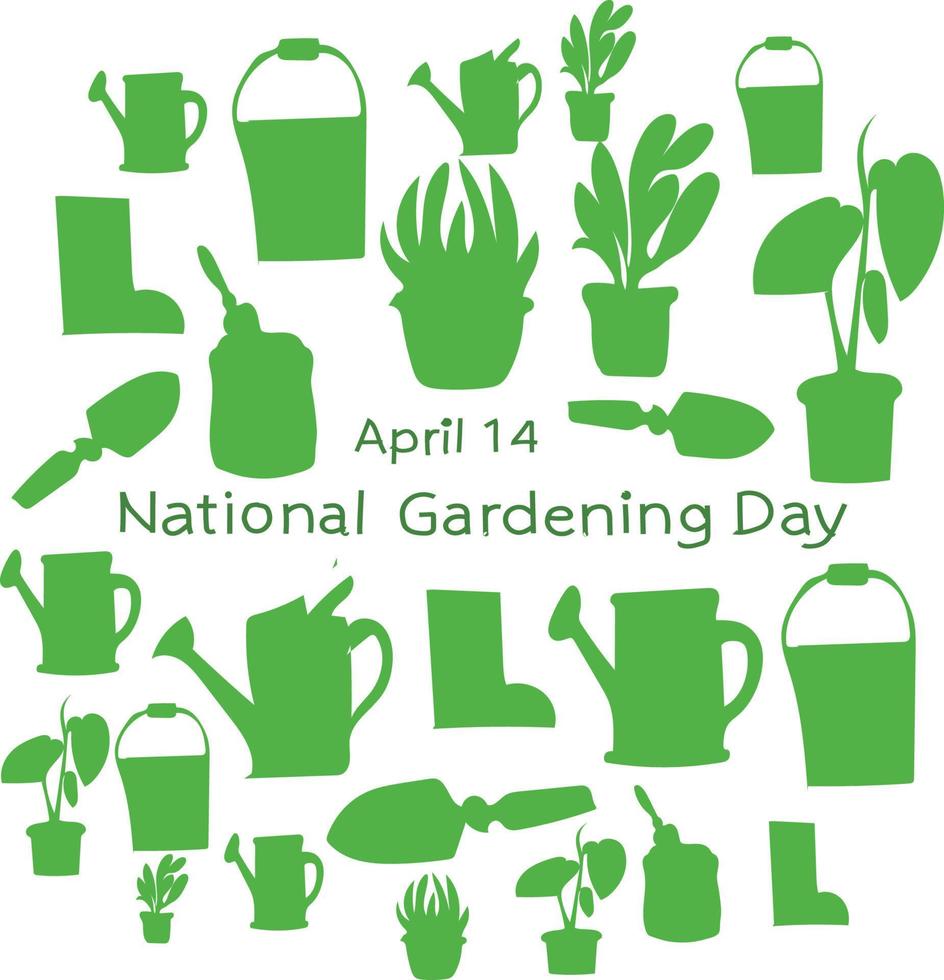 nacional jardinería día vector