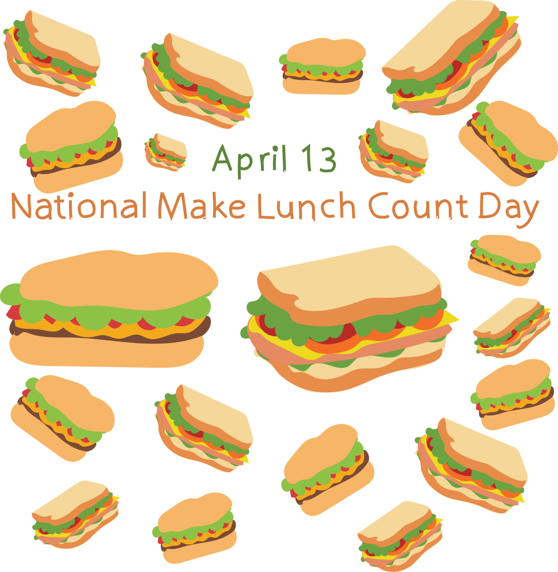 National Make Lunch Count Day Vector illustration. 22735445 Vector Art