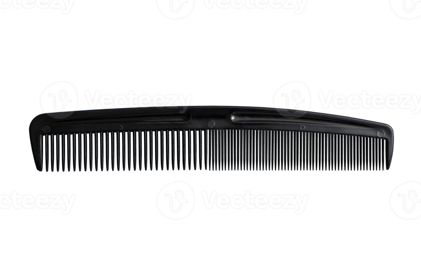 Black comb isolated on a transparent background png