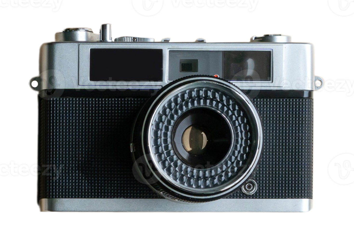 Black classic camera isolated on a transparent background png