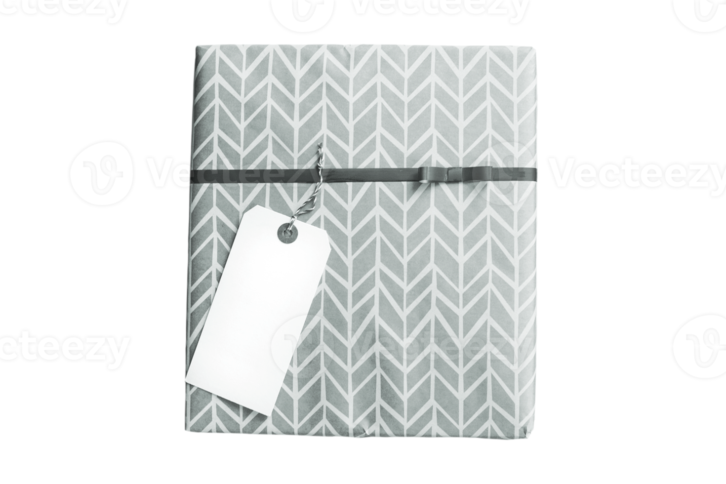 Gray gift box isolated on a transparent background png