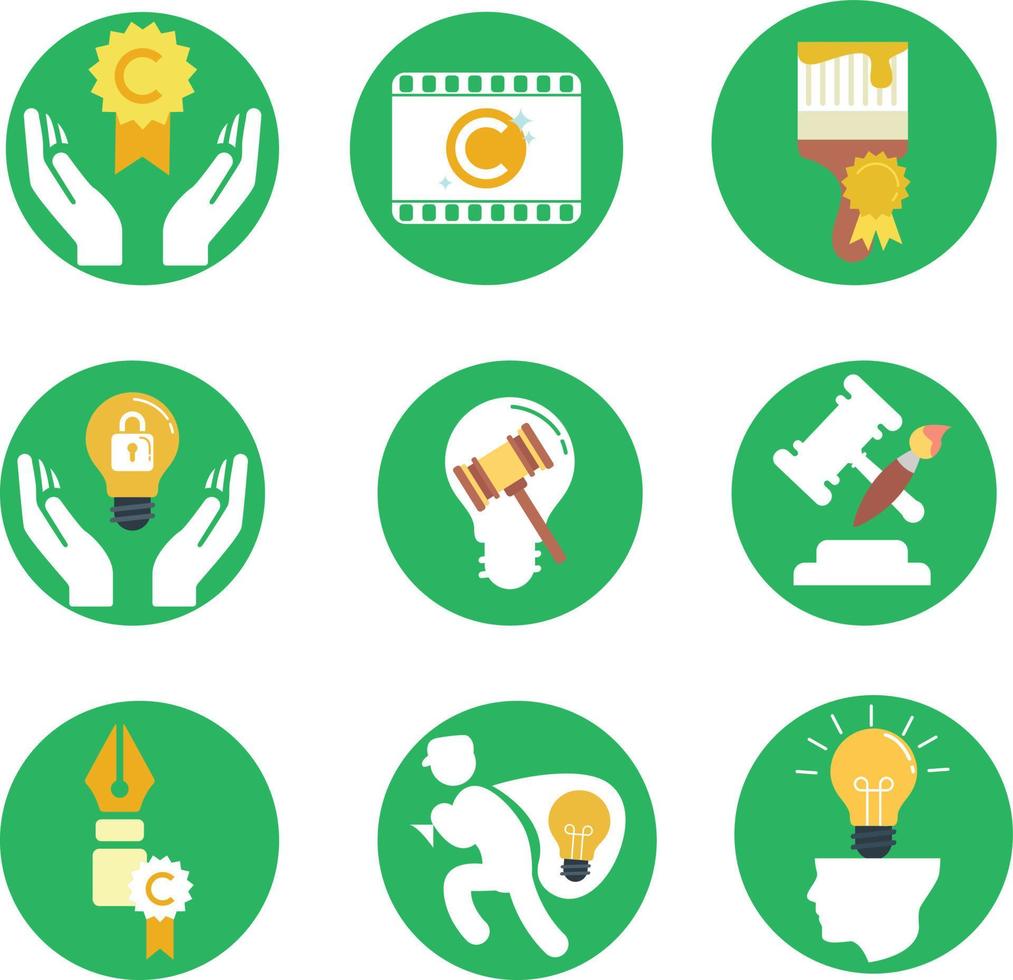 Set of flat design icons on the theme of business, finance, management and planning. vector