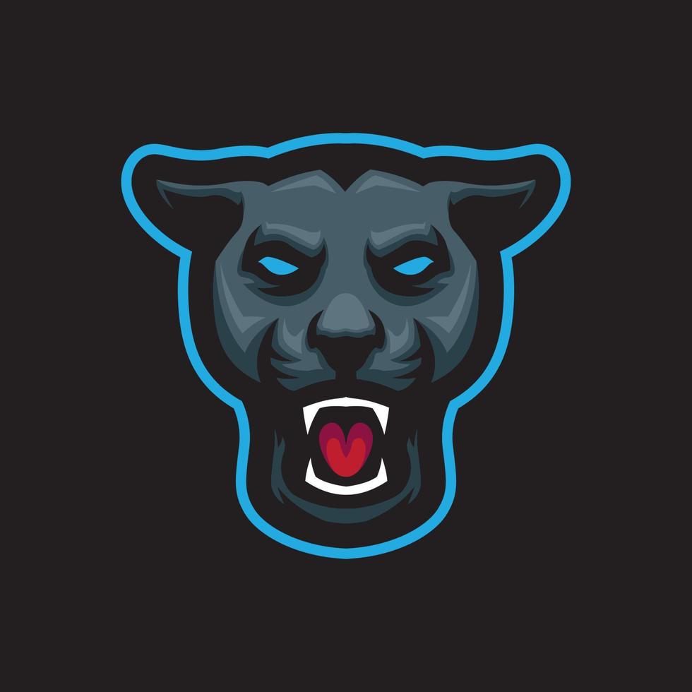 Black panther head mascot logo 22735639 Vector Art at Vecteezy