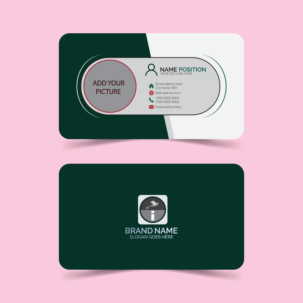 Simple business card template design vector