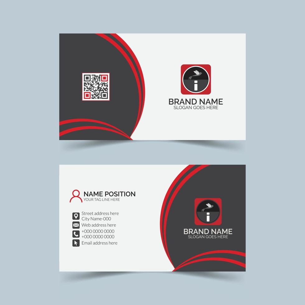 Modern business card layout. vector