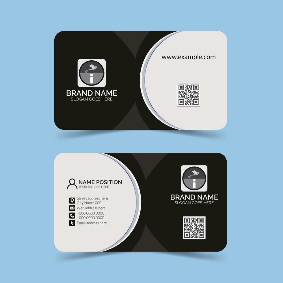 Modern business card layout. vector