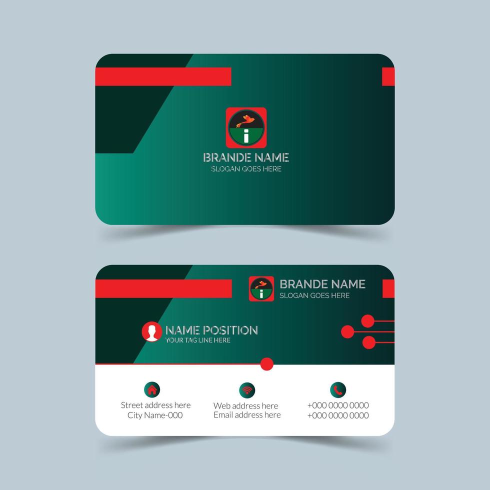 Modern business card layout. vector