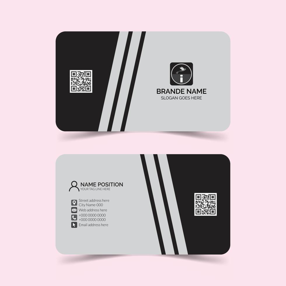 Modern business card layout. vector