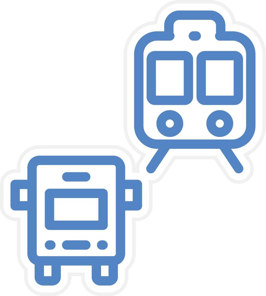 Public Transport Vector Icon Style