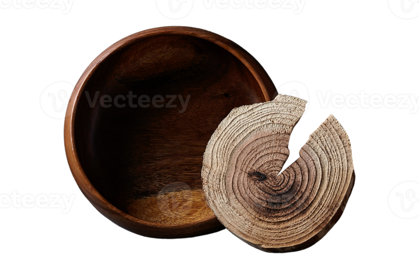 Brown wooden pot isolated on a transparent background png